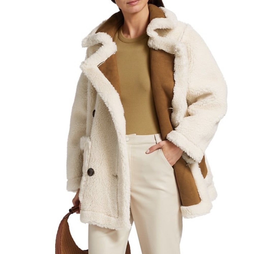PRICE FIRM - NWT En Saison Sherpa Double Breasted Coat